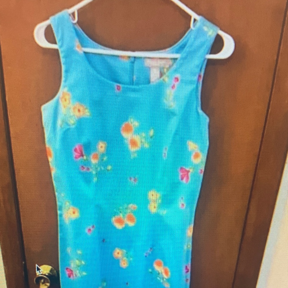 Kate Hill Blue Floral Mini Dress
